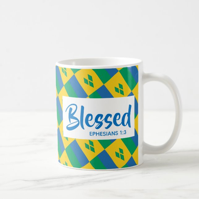ST VINCENT Blsed Ephesian Christian Scripture Kaffemugg (Höger)