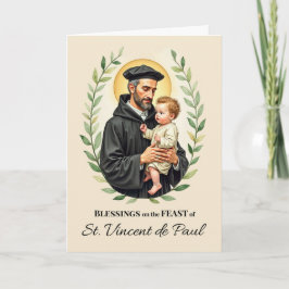 St. Vincent de Pauls namnsdags välsignelser krans Kort