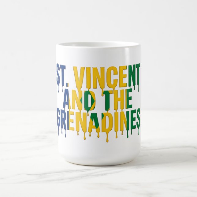 St. Vincent  Drip | Karibisk flaggdesign | Fläkt Kaffemugg (Center)