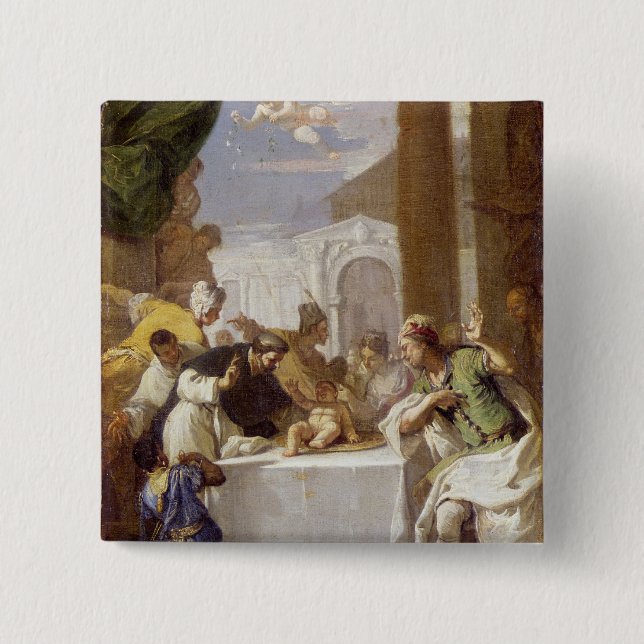 St. Vincent Ferrer som utför ett mirakel Knapp (Framsida)