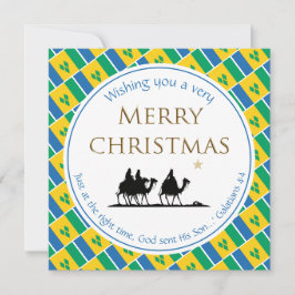 ST VINCENT FLAGGA Three Wise Manar jul Julkort