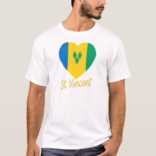 St Vincent/granatäppelsaftflaggahjärta T-shirt