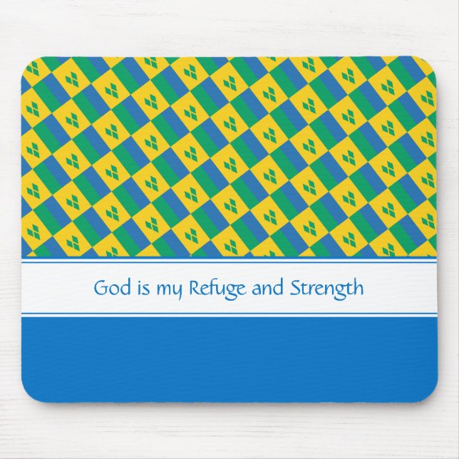 ST VINCENT Gud Refuge Strength Christian ANPASSNIN Musmatta (Framsidan)