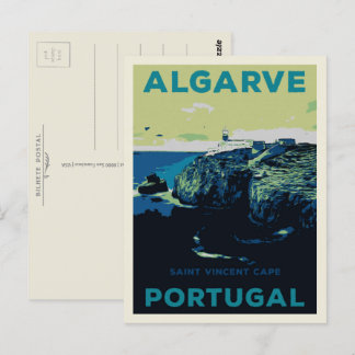 St Vincent-illustration Algarve Portugal Vykort