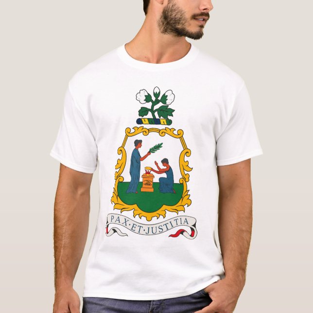 St. Vincent och granatäppelsaftvapensköldT-tröja Tee Shirt (Framsida)