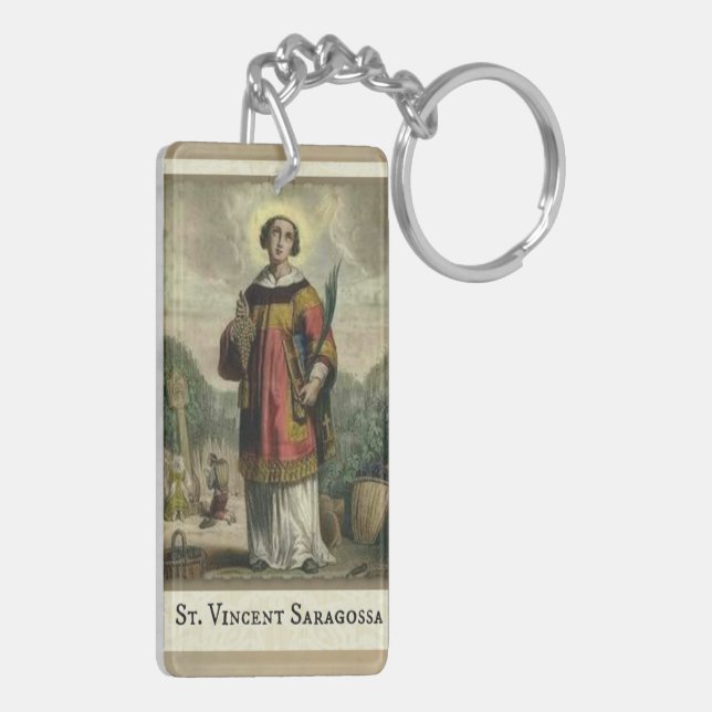 St. Vincent Saragossa (tvåsidiga) Keychain (Vänster Baksida)