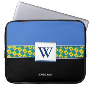 ST VINCENT SVG Monogram Christian Bibel bärbar dat Laptop Fodral