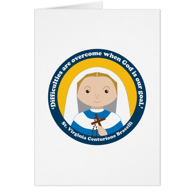 St. Virginia Centurione Bracelli Hälsningskort (Framsidan)