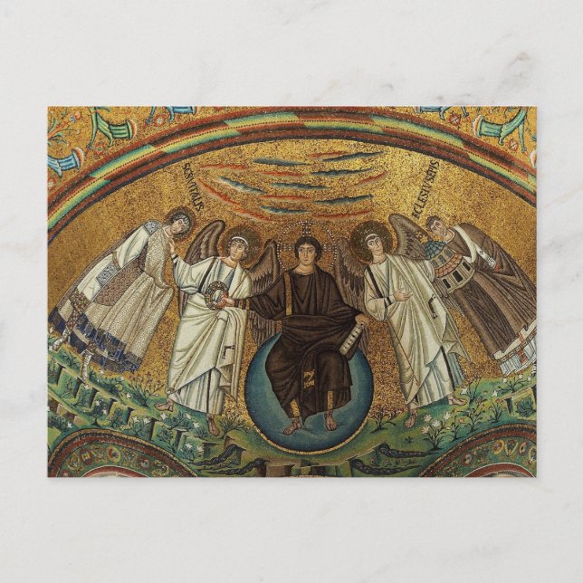 St. Vitalis, Ärkeängel och Jesus Kristus Bysantins Vykort (Framsida)