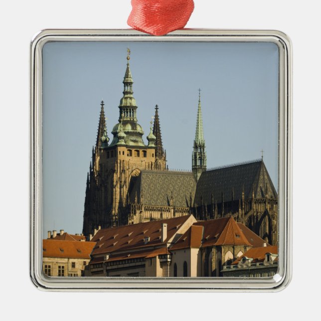 St. Vitus Cathedral and Prag Castle, en av Julgransprydnad Metall (Framsidan)