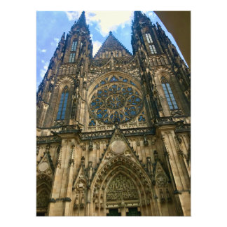 St. Vitus-katedral i Prag, Tjeckien Fototryck