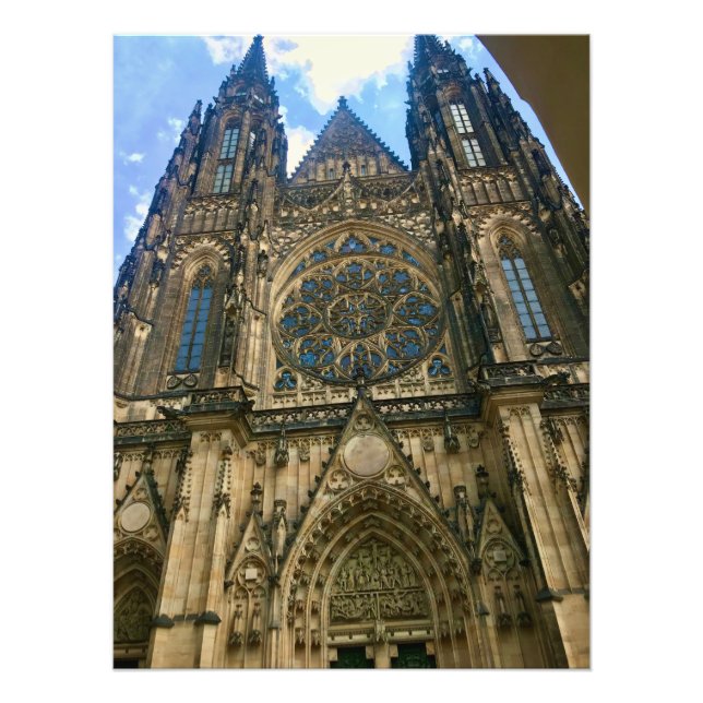 St. Vitus-katedral i Prag, Tjeckien Fototryck (Framsidan)