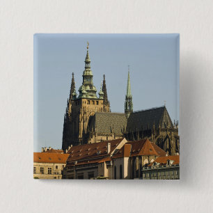 St. Vitus-katedralen och Prag slott, en av Knapp