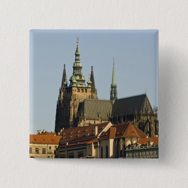St. Vitus-katedralen och Prag slott, en av Knapp (Framsida)