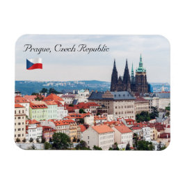 St. Vitus-katedralen och Prag-stadsbild - Tjeckien Magnet