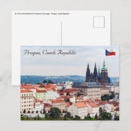 St. Vitus-katedralen och Prag-stadsbild - Tjeckien Vykort