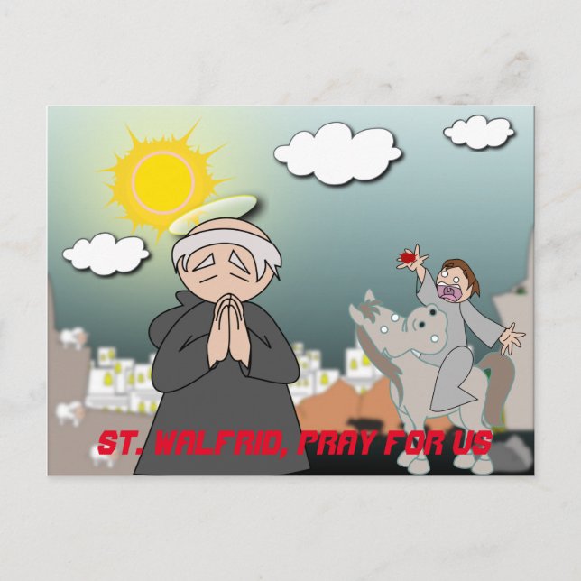 St. Walfrid Postcard Vykort (Framsida)