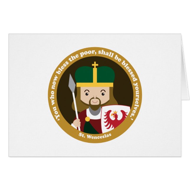 St. Wenceslas Hälsningskort (Framsidan Horizontal)