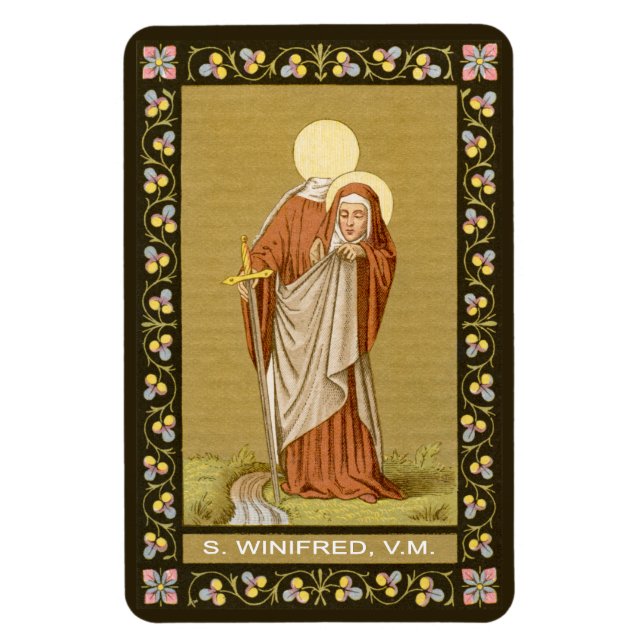 St. Winifred av Wales (P 002) Magnet (Vertikal)