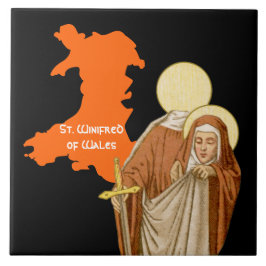 St. Winifred of Wales (P 002) Kakelplatta