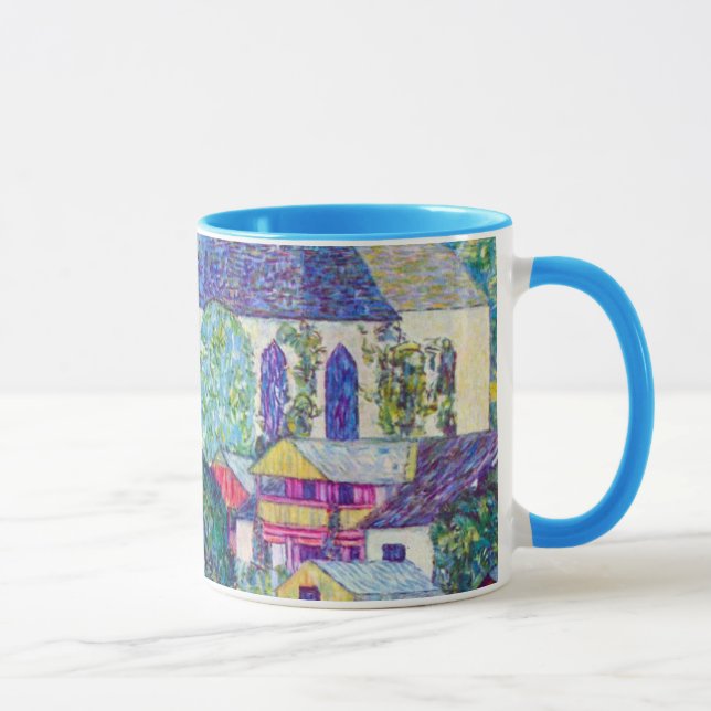 St. Wolfgang Church av Gustav Klimt, Victorian Art Mugg (Höger)