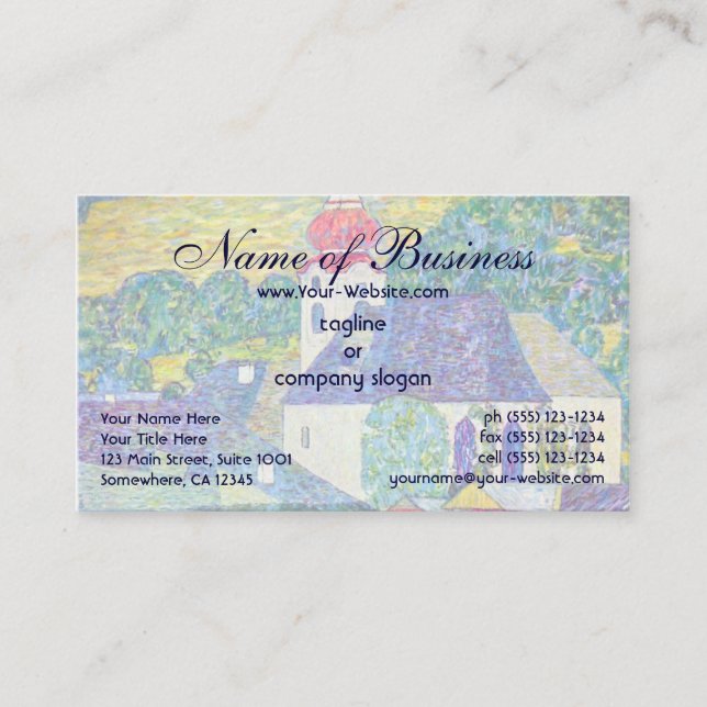 St. Wolfgang Church av Gustav Klimt, Victorian Art Visitkort (Framsida)