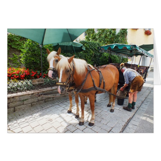 St Wolfgang i Österrike Hälsningskort (Framsidan Horizontal)