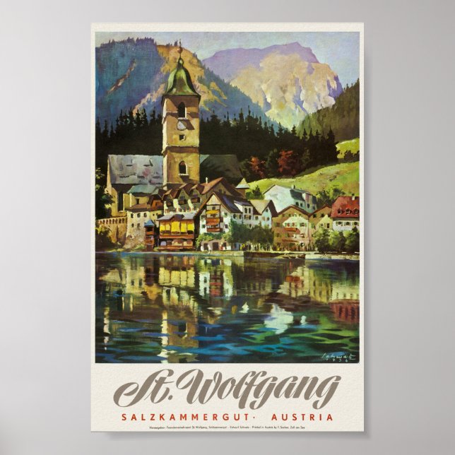 St. Wolfgang Salzkammergut Vintage affisch 1936 (Framsidan)