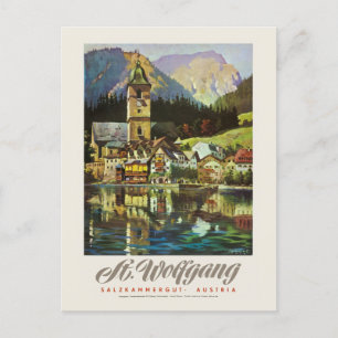 St. Wolfgang Salzkammergut Vintage affisch 1936 Vykort