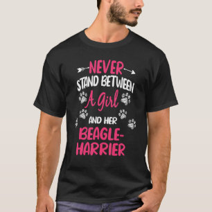 Stå aldrig mellan en flicka och hennes Beagle Harr T Shirt