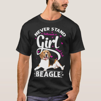 Stå aldrig mellan en flicka och hennes beagle. t shirt