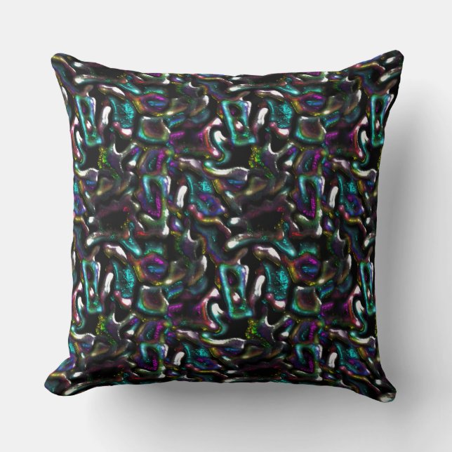 Stå av färgad och vriden metallform? kudde (Framsida)