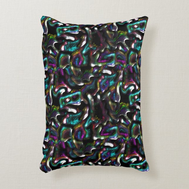 Stå av färgad och vriden metallform? prydnadskudde (Framsidan(Vertikal))