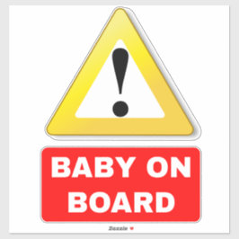 Stå Baby ombord - Baby-säkerhetsskyltbil Klistermärken
