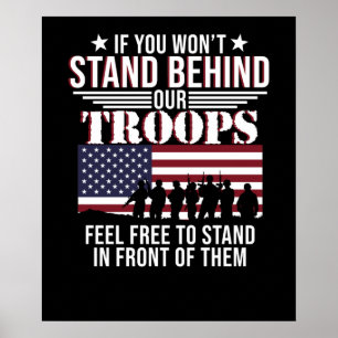 Stå bakom vårt stöd för veterandagen i Lycklig Poster