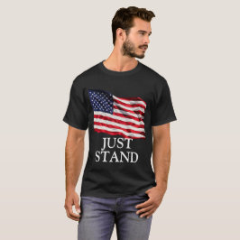 Stå bara, amerikansk Flagga (DIY Font) T-shirt