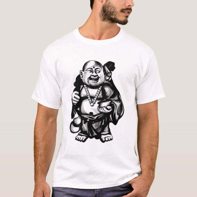 Stå Buddha Tee Shirt (Framsida)