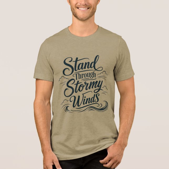 Stå emot stormiga vindar nautisk t-shirt (Framsida)