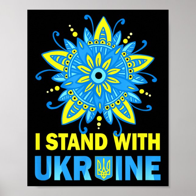 Stå emot Ukrainas Flagga-antiputin-nej till Krig U Poster (Framsidan)