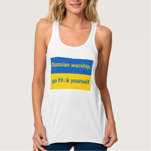 Stå emot Ukrainas Tanktop för kvinnor Linne Med Racerback