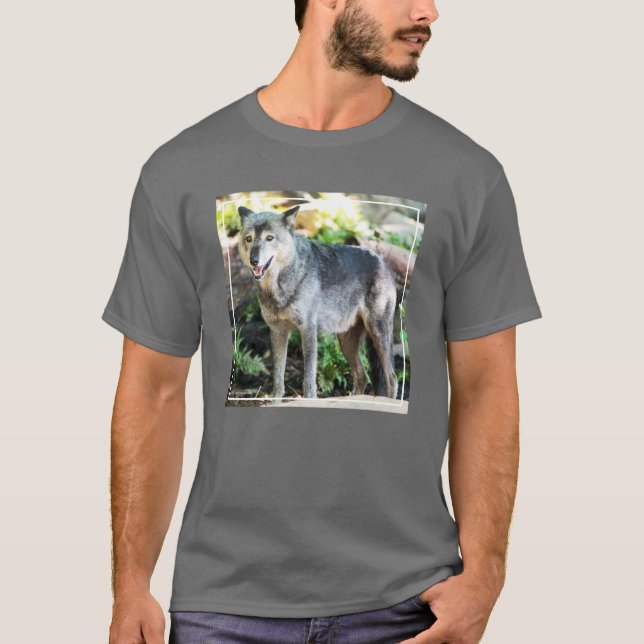 Stå ensam för grå varg t shirt (Framsida)