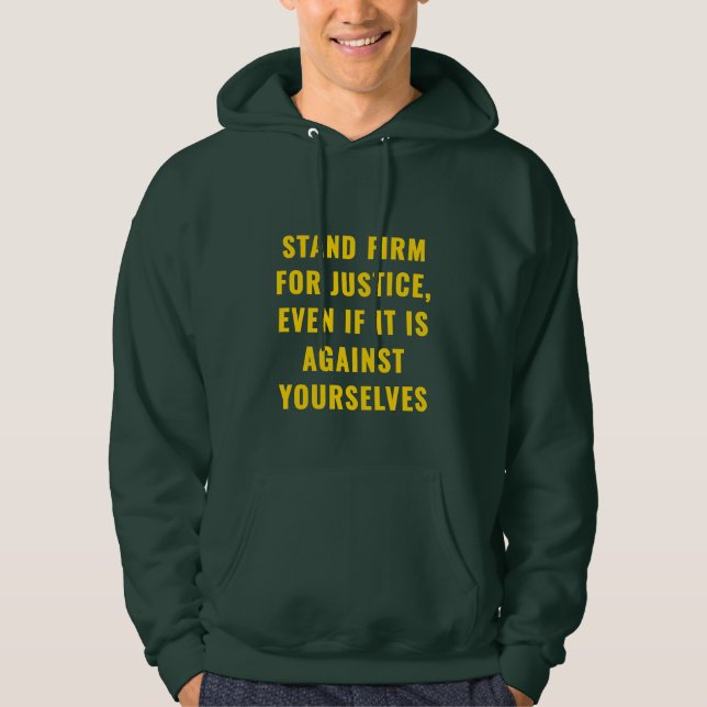 Stå fast för Justice Hoodie | Pro-Palestina (Framsida)