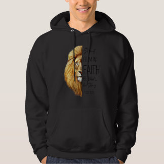 Stå Fast I Tron Var Modig Var Stark Jesus Lejon Hoodie