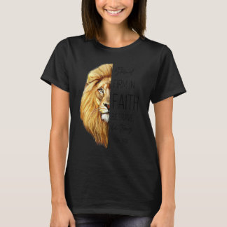 Stå Fast I Tron Var Modig Var Stark Jesus Lejon T Shirt