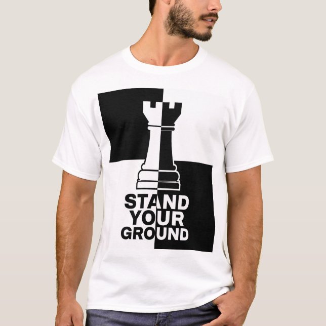 Stå fast schack torn t shirt (Framsida)