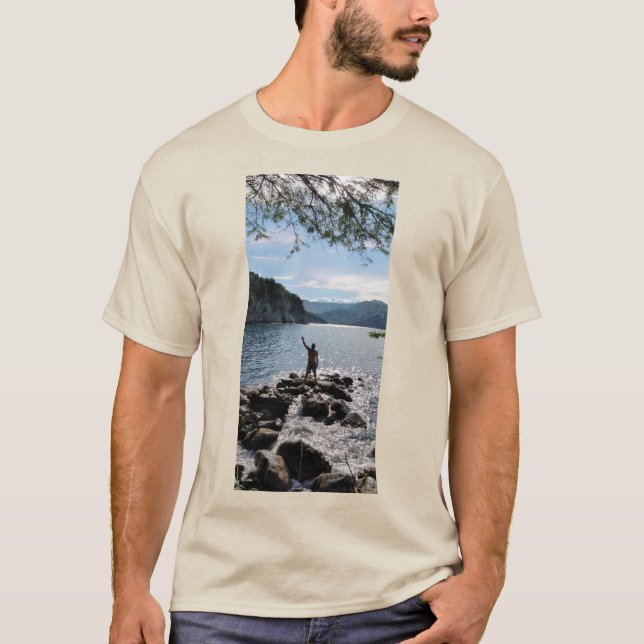 Stå fast. Stiga upp ovan. T Shirt (Framsida)