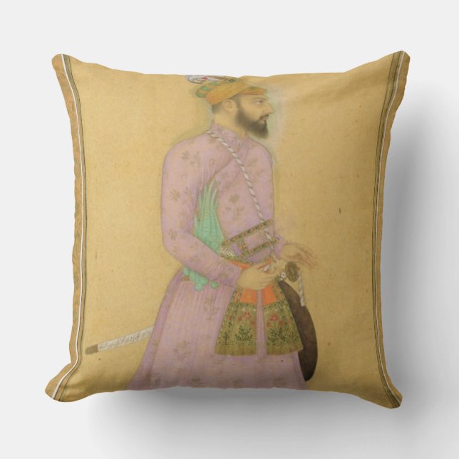 Stå figur av en Mughal prince, från det litet Kudde (Framsida)