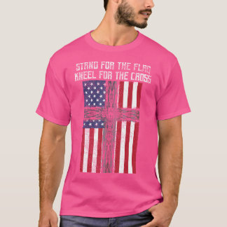 Stå Flagga Kneel Kor Gud Jesus Amerika Kristus T Shirt