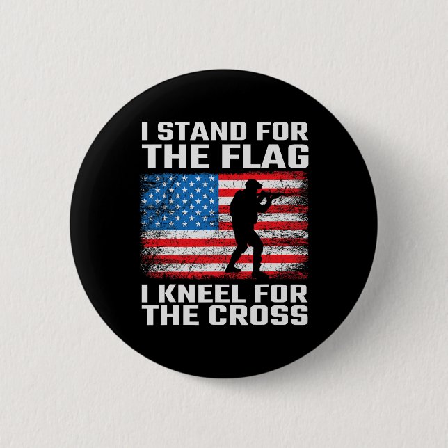 Stå för Flagga Kneel för Kor Knapp (Framsida)