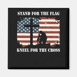 Stå för Flagga Kneel för Kor Magnet